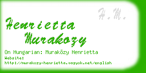 henrietta murakozy business card